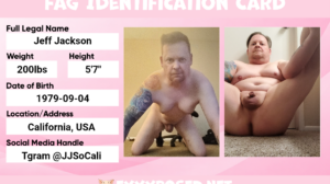 Faggot pig Jeff Jackson exposed